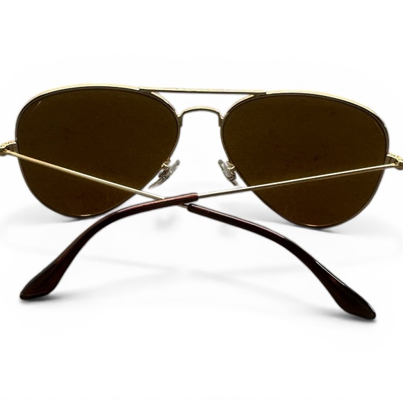 Ray-Ban Brown and Gold Aviator Sunglasses - Picture 3 of 4
